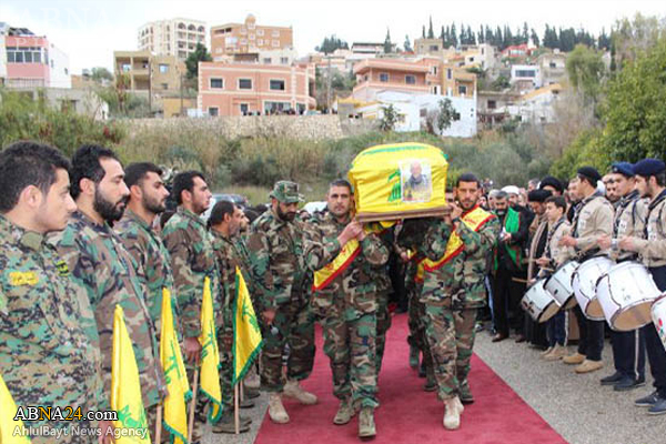 پیکر رزمنده ارشد حزب‌الله در جنوب لبنان تشییع شد + تصاویر