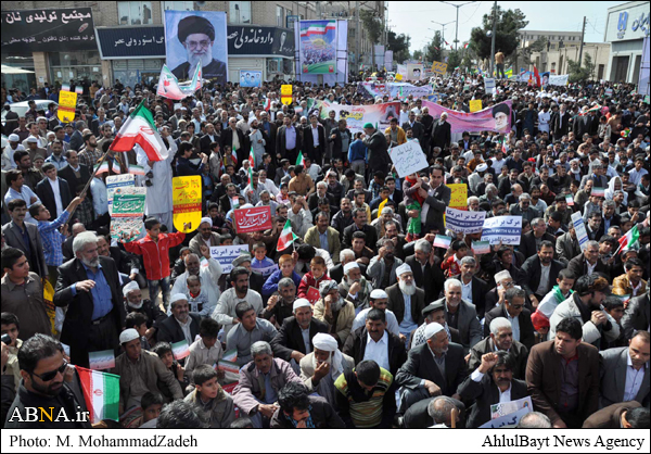 حضور انبوه ملت ایران در راهپیمایی سراسری یوم الله 22 بهمن ماه 1394 + قطعنامه پایانی