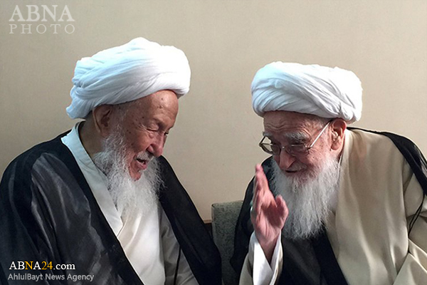 عیادت نماینده آیت الله صافی گلپایگانی از آیت الله فیاض 