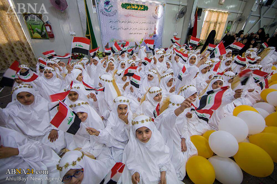 گزارش تصویری/ جشن تکلیف دختران شهر کربلای عراق