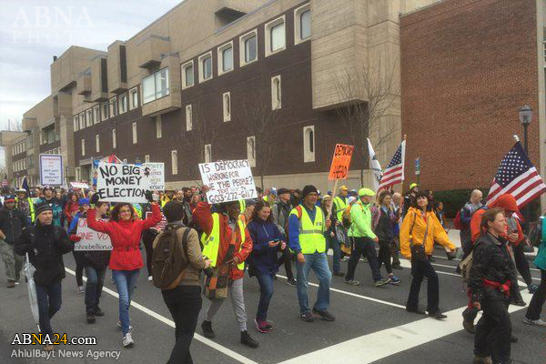 اعتراض به نبود دموکراسی در آمریکا + عکس