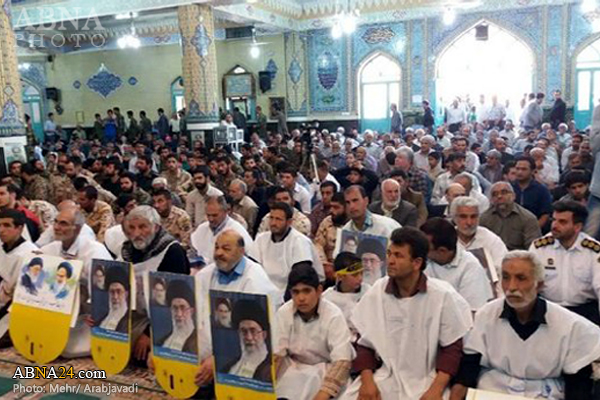 کفن پوشی مردم ورامین در سالروز قیام 15 خرداد + تصاویر