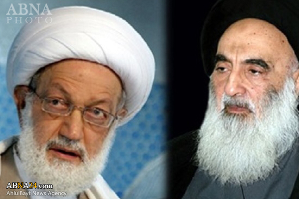 تماس تلفنی «آیت الله العظمی سیستانی» با «شیخ عیسی قاسم»