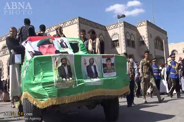 پیکر فرمانده شهید نیروهای ویژه یمن در صنعا تشییع شد + تصاویر