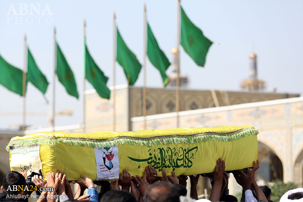 مراسم تشییع پیکر شهید مدافع حرم در حرم رضوی برگزار شد