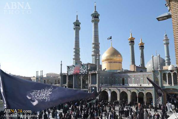 حرکت دسته عزاداری خادمان حرم حضرت معصومه(س) در سالروز شهادت امام جواد(ع)