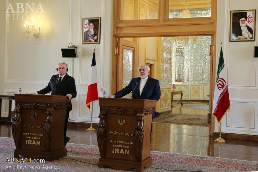 دیدار وزرای خارجه جمهوری اسلامی ایران و فرانسه در تهران 