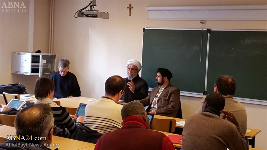 نشست مدیر مرکز اسلامی هامبورگ با اندیشمندان مسیحی در دانشگاه سوربن فرانسه + تصاویر