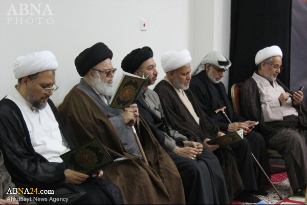 علما و روحانیون بحرینی در مراسم ختم سه جوان شهید بحرینی شرکت کردند + تصاویر