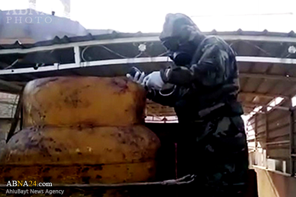 فیلم/ کشف محموله شیمیایی داعش در موصل