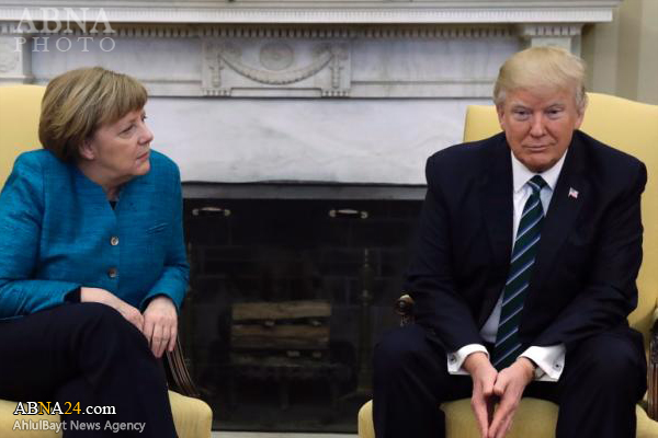  لحظات غیرمعمول در دیدار ترامپ و مرکل/ اختلاف نظر میان دو طرف باقی ماند + فیلم