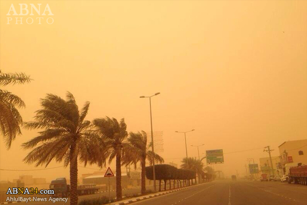 طوفان شن عربستان را درنوردید + فیلم و عکس