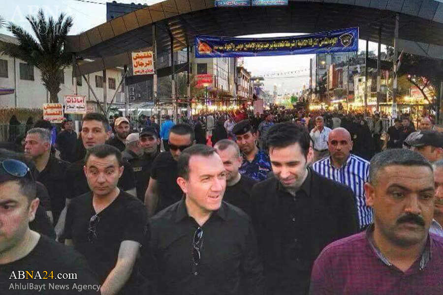 شرکت «فاتح یلدیز» سفیر ترکیه در بغداد در پیاده‌روی شهادت امام موسی کاظم(ع) + عکس