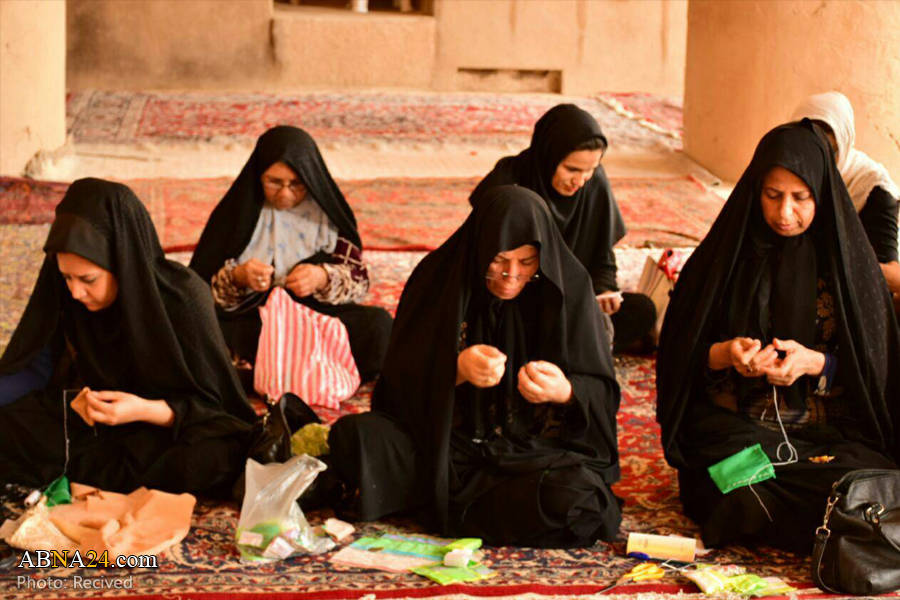 آیین سنتی مذهبی "كیسه دوزان" زنان و دختران در مسجد تاریخانه دامغان + تصاویر