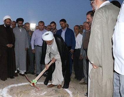 مراسم کلنگ زنی مسجد حضرت ابوالفضل در قزوین برگزار شد