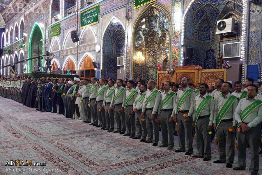 خطبه‌خوانی خدام رضوی در حرم حسینی