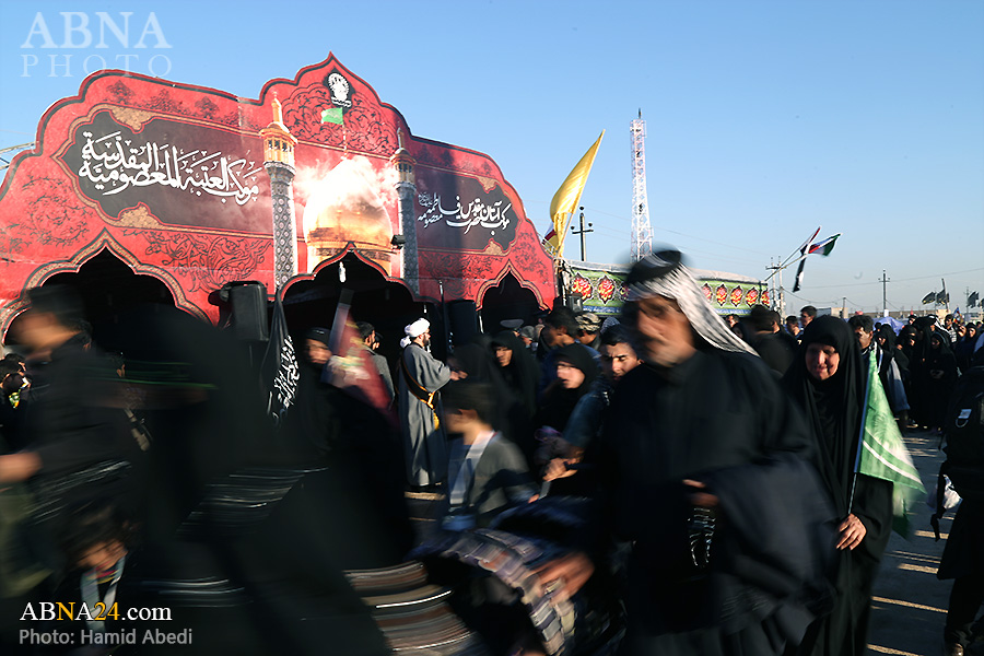 جمع‌آوری نذورات مردمی برای پذیرایی از زائران اربعین در عمود ۱۰۸۰