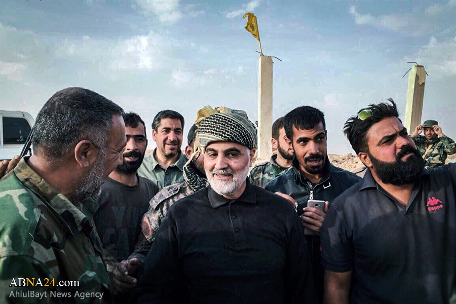 بازدید سرزده سردار سلیمانی از مرکز فرماندهی نجباء در "البوکمال" سوریه + تصاویر