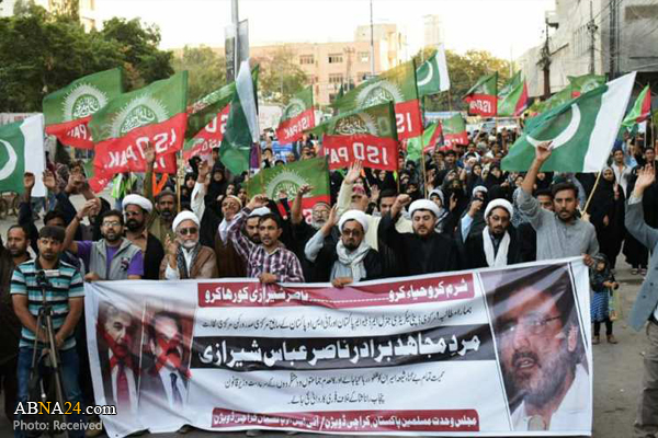 خشم شیعیان پاکستان از بی‌توجهی دولت نسبت به ربوده‌ شدن دبیر حزب وحدت مسلمین + تصاویر