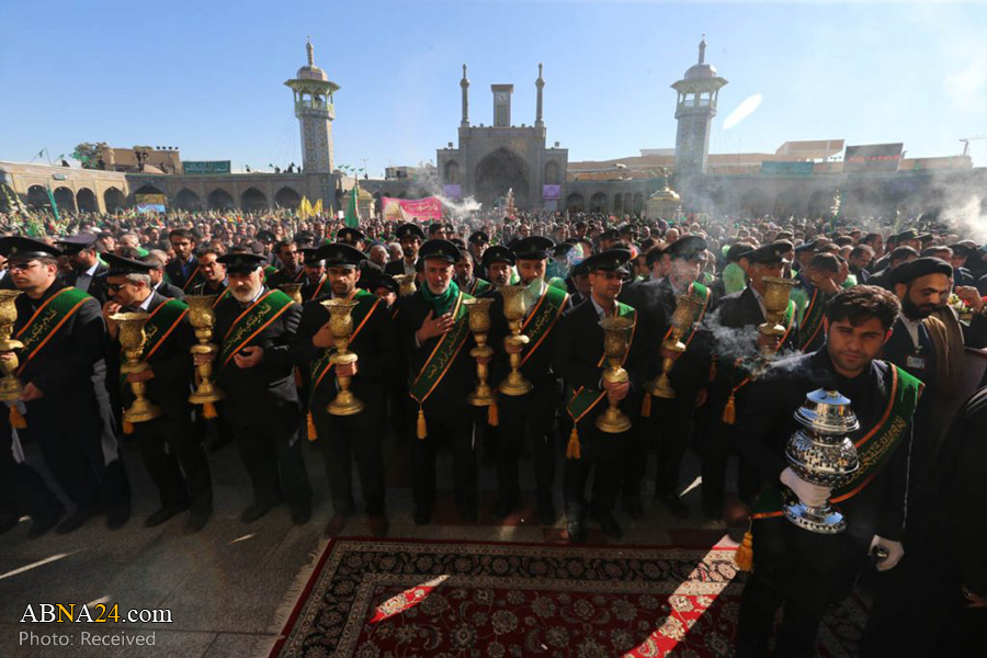 آیین ورود کاروان نمادین حضرت فاطمه معصومه(س) به شهر قم برگزار شد