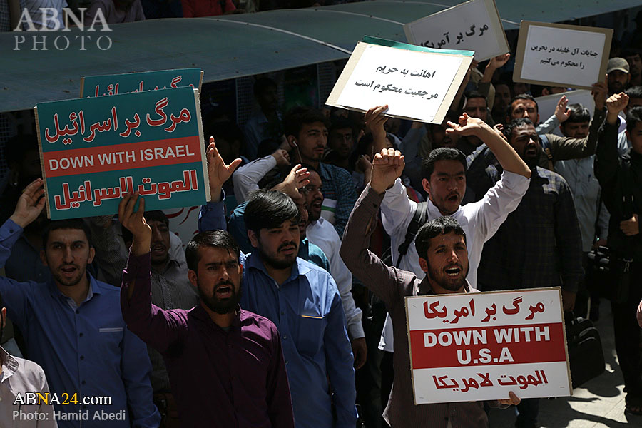 تجمع بزرگ "مرگ برآمریکا" در قم برگزار شد