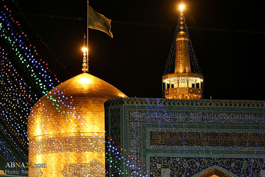 حرم مطهر رضوی در شب میلاد حضرت زینب(س) نورباران شد