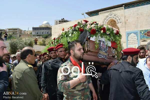 پیکر فرمانده شیعه سوریه در حلب تشییع شد