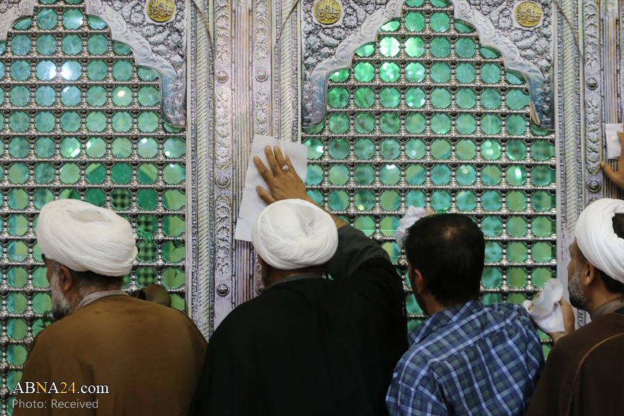 آیین غبارروبی مضجع حضرت معصومه(س) برگزار شد