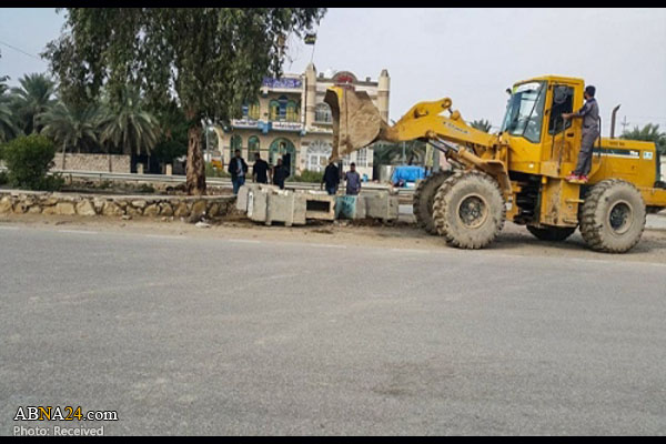 پاکسازی جاده بغداد ـ کربلا توسط آستان مقدس حسینی و عباسی