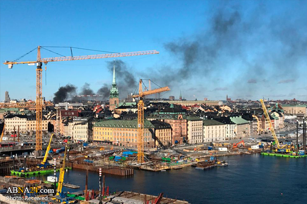 انفجار یک اتوبوس در استکلهم سوئد + عکس