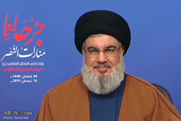 سید حسن نصرالله: اصل تروریسم آمریکا است/ حزب‌الله لبنان در کنار سپاه پاسداران است