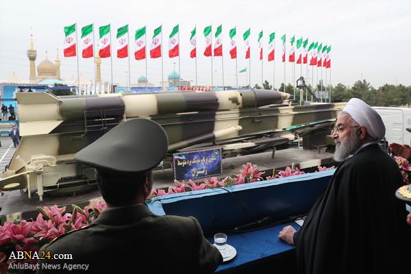 فیلم/ رژه موشک‌ها مقابل چشم رییس‌جمهور در روز ارتش  