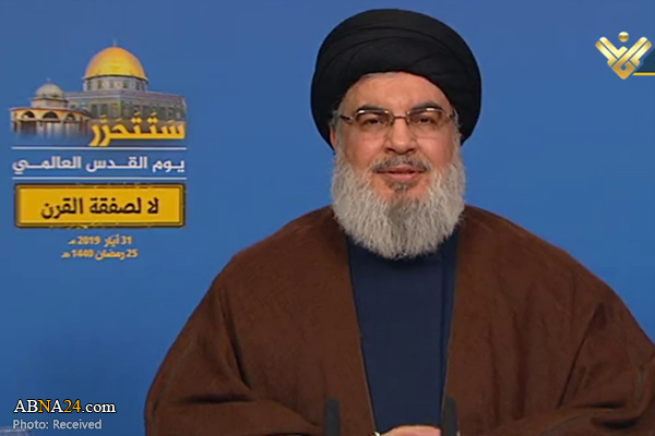 سید حسن نصرالله: محور مقاومت در برابر طرح معامله قرن می‌ایستد/ جنگی در منطقه علیه ایران رخ نمی‌دهد