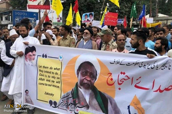 تظاهرات گسترده شیعیان کشمیر در حمایت از شیخ زکزکی + تصاویر