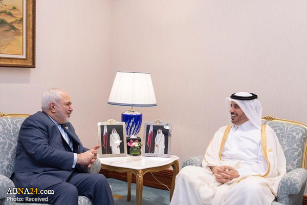ظریف با نخست وزیر قطر دیدار کرد
