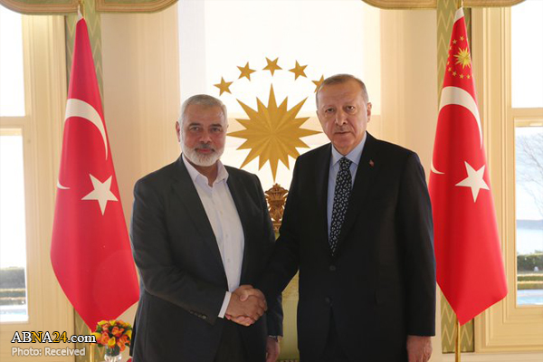 دیدار اسماعیل هنیه با اردوغان در ترکیه + عکس