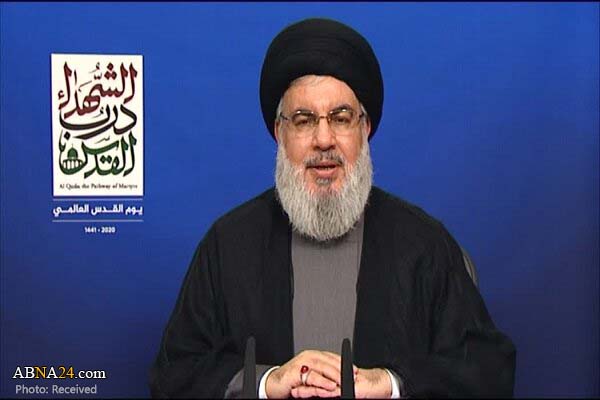 سید حسن نصرالله: حاج قاسم سلیمانی، شهید بزرگ قدس است/ روز قدس در قلب‌های ما حضور دارد