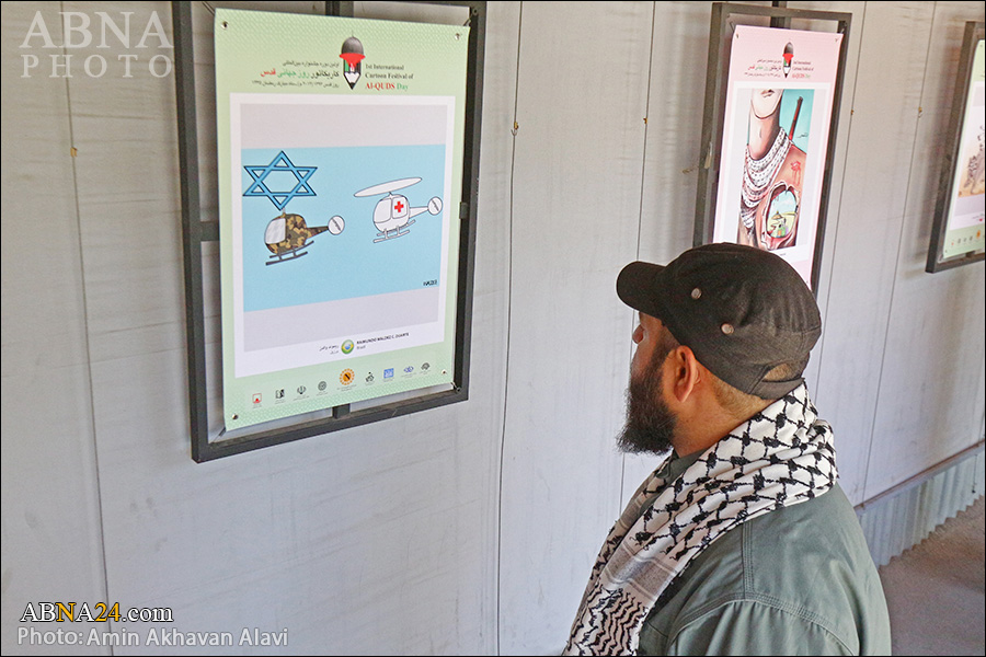 دومین نمایشگاه آثار منتخب جشنواره بین المللی کاریکاتور روز جهانی قدس در قـم آغاز شد