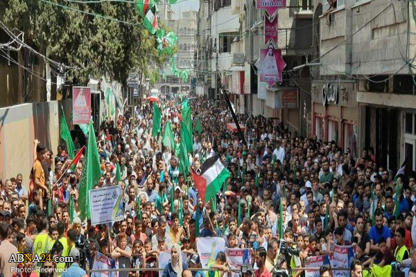 برگزاری تظاهرات گسترده ضد صهیونیستی توسط فلسطینیان 