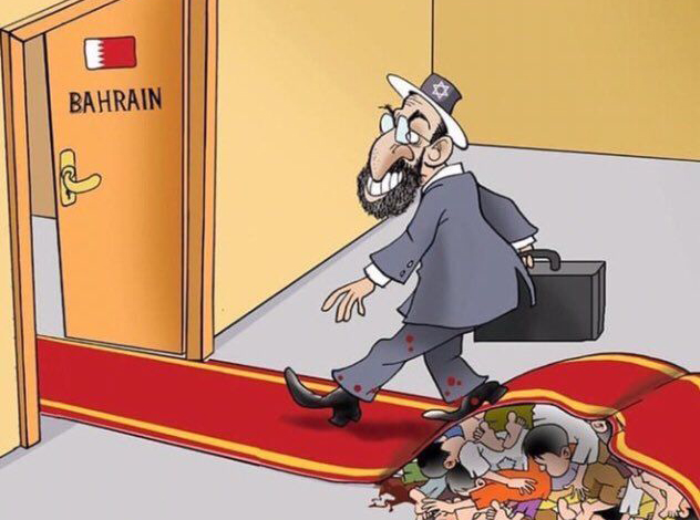 کاریکاتور/ خاک بحرین با ورود صهیونیست‌ها آلوده شد