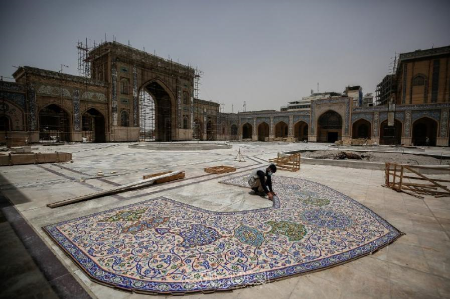 تکمیل صحن حضرت زهرا(س) در نجف به مرحله نهایی رسید + عکس
