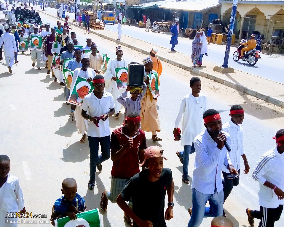 گزارش تصویری/ تظاهرات برای آزادی شیخ زاکزاکی در "کورا نامودا" در کشور نیجریه