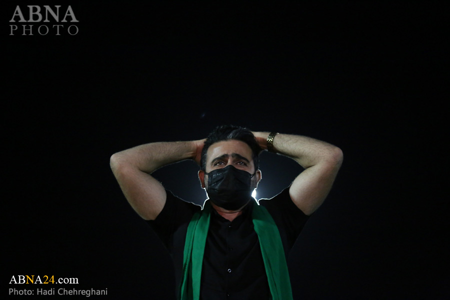 گزارش تصویری/ مراسم عزاداری شب عاشورای حسینی در هیأت خادم الرضا(ع) در قم