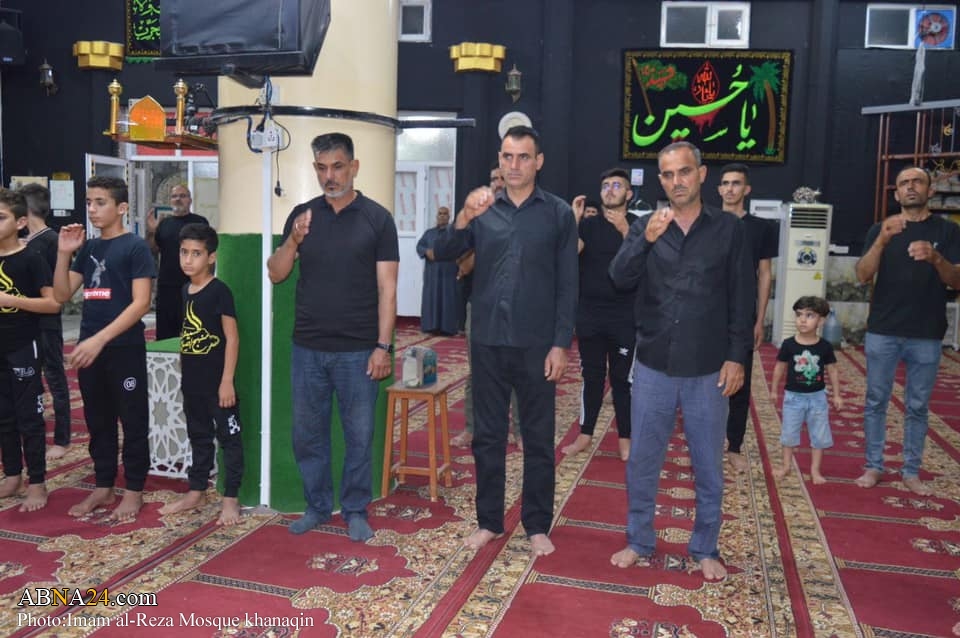 گزارش تصویری/ مراسم عزاداری ماه محرم در مسجد امام رضا(ع) در شهر خانقین