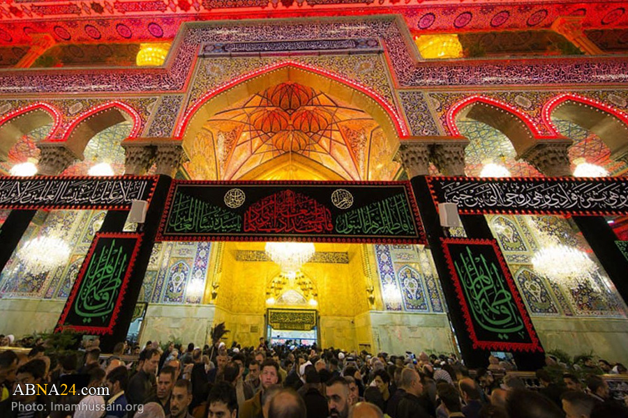 گزارش تصویری/ سیاه پوش شدن حرم امام حسین(ع) به مناسبت شهادت حضرت زهرا(س)