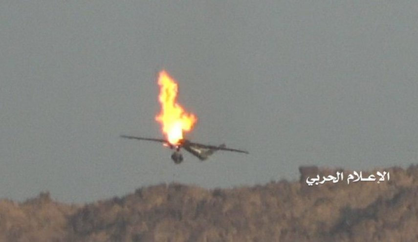 انهدام پهپاد جاسوسی ائتلاف سعودی در استان "حجه" یمن