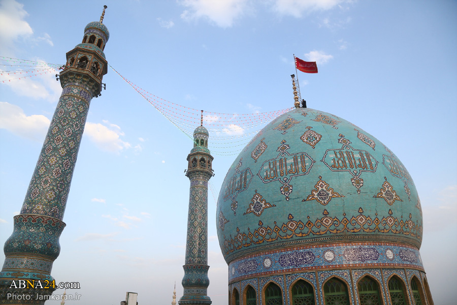 گزارش تصویری/ آیین تعویض پرچم گنبد مسجد مقدس جمکران