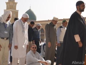 بالصور / امانة مسجد الكوفة تستقبل وفداً من مسلمي كندا والمملكة المتحدة والولايات المتحدة الأمريكية