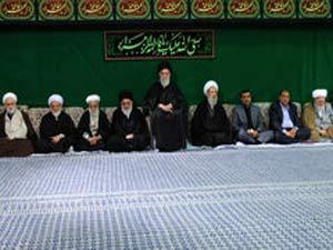 رہبر معظم کی موجودگي میں حضرت فاطمہ زہرا (س) کی شہادت کے سلسلے میں دوسری مجلس عزا کا انعقاد