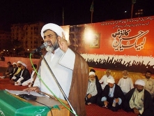 Senior Pakistani Shia cleric 'Allama Nasir Abbas Jafari' appeals to voters to vote for the Camp